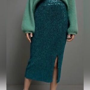 Anthropologie midi skirt size L.